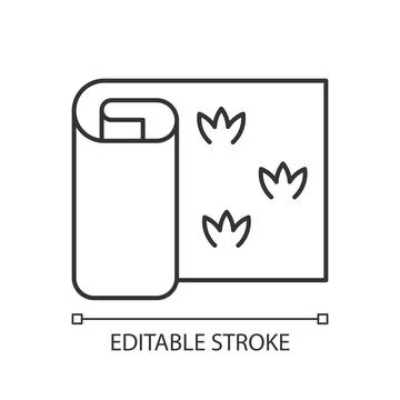 Sod rolls linear icon Stock Illustration
