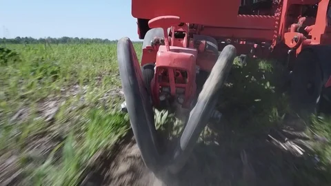 Sod seeding machine close up Stock Footage 113636630