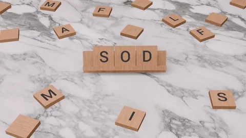 SOD word written on scrabble Stock Footage 256206288