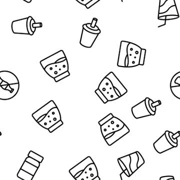 Soda Aqua Beverage Vector Seamless Pattern Illustrazione stock