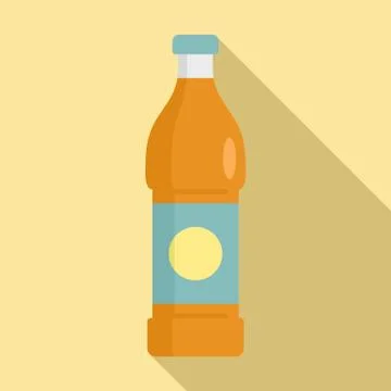 Soda beverage icon, flat style 스톡 일러스트