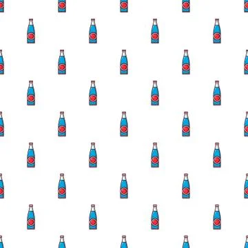 Soda bottle pattern seamless イラスト素材