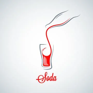 Soda bottle splash design background Stock Illustration