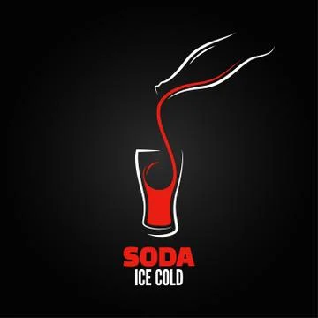 Soda bottle splash design menu background Stock Illustration