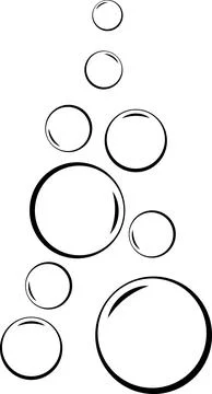 Soda bubbles fizzy drink, vector bubbles rise up Stock Illustration