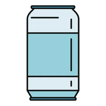 Soda can beverage container refreshing drink icon Stock Illustration