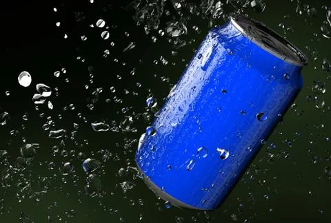 Soda can Blue Stock Illustration