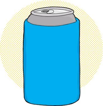 Soda in can cooler Stock Illustration