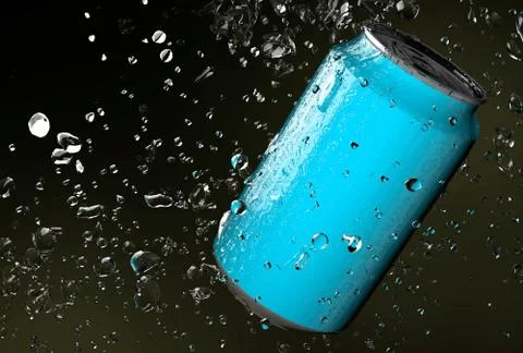 Soda can Cyan Stock Illustration