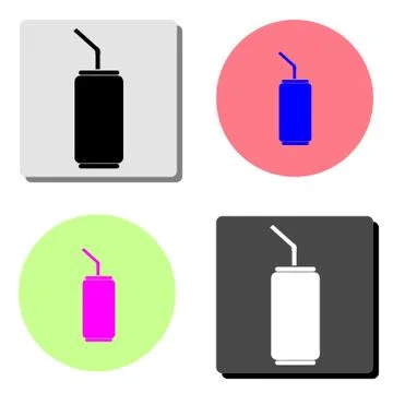 Soda can. flat vector icon Stock Illustration