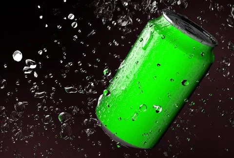 Soda can Green Stock Illustration