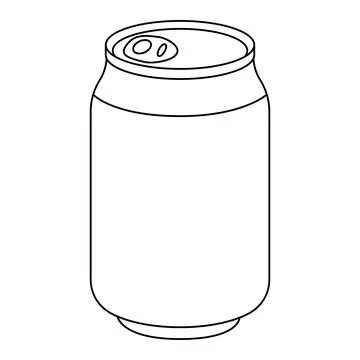Soda can icon. Vector illustration isolated on white background Illustrazione stock
