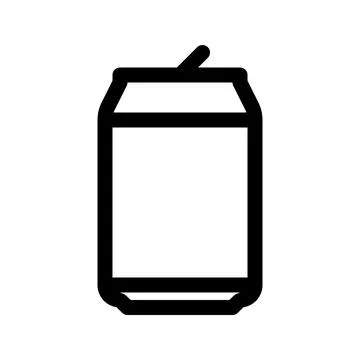 Soda can line icon. Vector graphics Stock Illustration