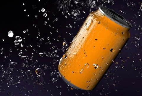 Soda can Orange Stock Illustration