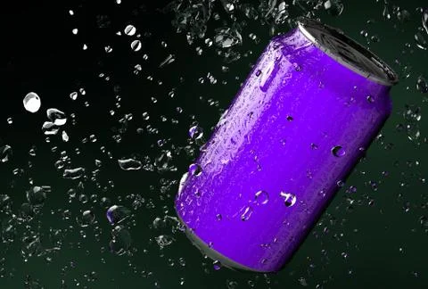 Soda can Purple Stock Illustration