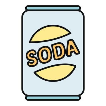 Soda can vector icon for cold soft drink concepts Stock Illustration