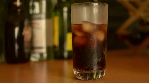 Soda glass time lapse  Stock Footage 24280452