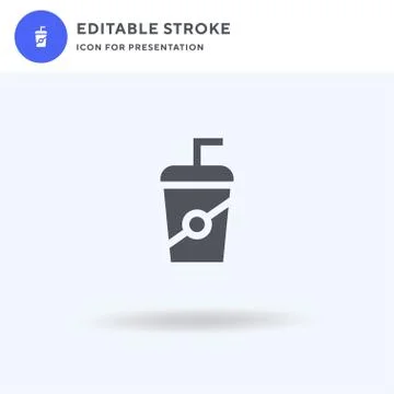 Soda icon vector, filled flat sign, solid pictogram isolated on white, logo Illustrazione stock