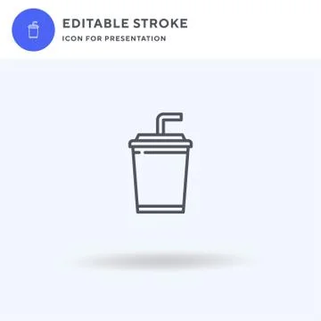 Soda icon vector, filled flat sign, solid pictogram isolated on white, logo Illustrazione stock