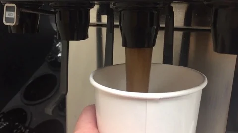 Soda machine, close up of cola Stock-Footage 70145104