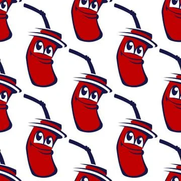 Soda or cola seamless pattern Stock Illustration