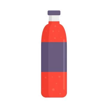 Soda plastic bottle icon flat isolated Stock Illustration