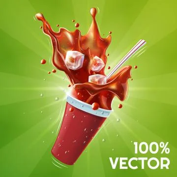 Soda plastic cup Stock Illustration