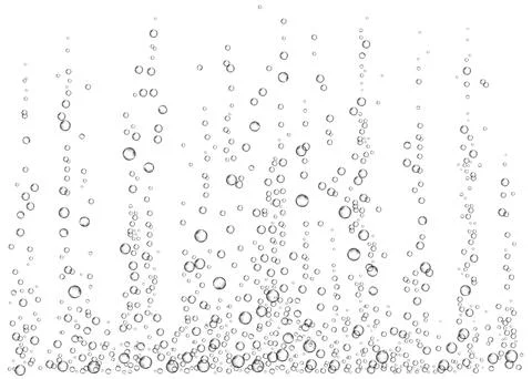 Soda pop  bubbles texture on white  background. Stock Illustration