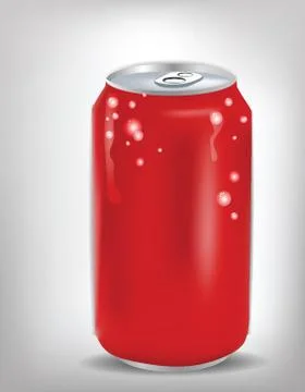 Soda red can Stock Illustration