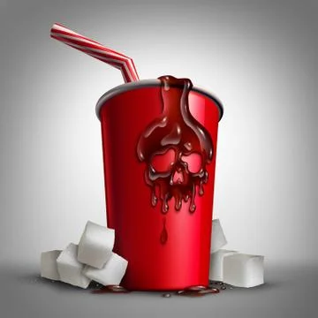 Soda Sugar Risk Illustrazione stock