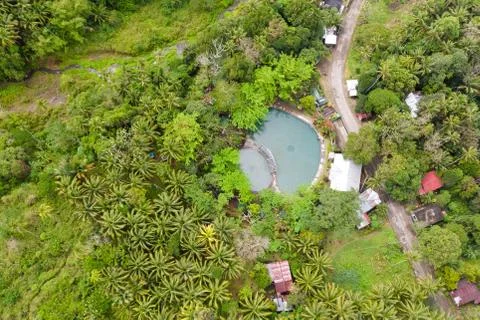 Soda Swimming Pool. Swimming pool in tropical forest on Camigin Island Stock Photos