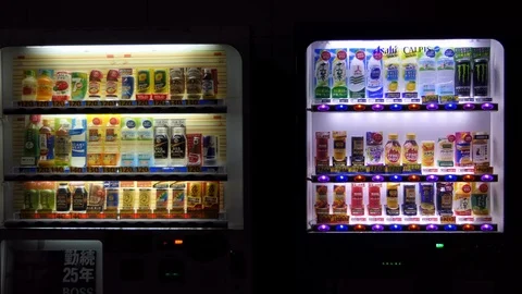 Sodas Soft Drinks Coffee In Vending Machine In Tokyo Japan Stock Footage 87690941