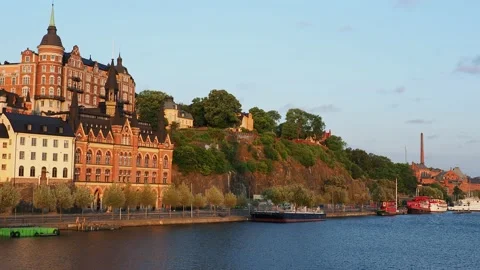 Sodermalm at sunrise, Stockholm,Sweden Stock Footage 170651700