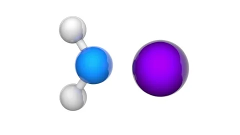 Sodium amide (NaNH2). Seamless loop. White background Stock Footage 153839907