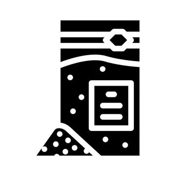 Sodium benzoate glyph icon vector illustration black Stock Illustration