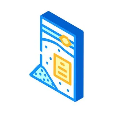 Sodium benzoate isometric icon vector illustration color Stock Illustration
