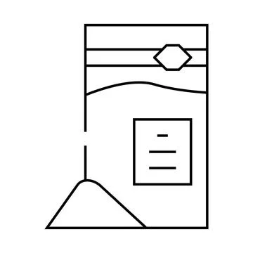 Sodium benzoate line icon vector illustration black Stock Illustration
