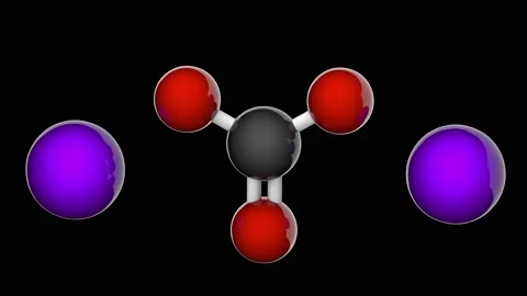 Sodium carbonate (Na2CO3). Seamless loop.  RGB + Alpha (Transparent) channel. Video stock 153663311