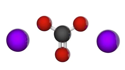 Sodium carbonate (Na2CO3). Seamless loop. White background. Stock Footage 153663317