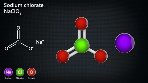 Sodium chlorate (NaClO3). Seamless loop. Stock Footage 153839822