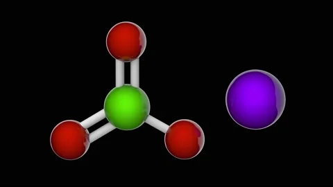 Sodium chlorate (NaClO3). Seamless loop. RGB + Alpha (Transparent) channel. Stock Footage 153839824