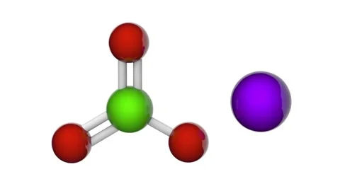Sodium chlorate (NaClO3). Seamless loop. White background. Stock Footage 153839833