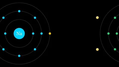 Sodium chloride ionic bonding 스톡 동영상 335764377