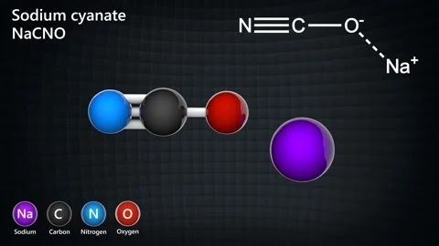 Sodium cyanate (NaCNO). Seamless loop. Stock Footage 153803033