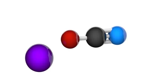 Sodium cyanate (NaCNO). Seamless loop. White background Stock Footage 153803038