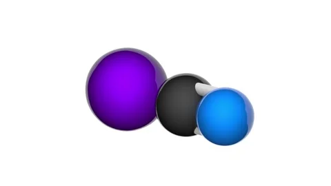 Sodium cyanide (NaCN). Seamless loop. White background Stock Footage 153803032