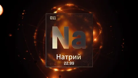 Sodium as Element 10 of the Periodic Table 3D animation on silver background 스톡 동영상 125974368