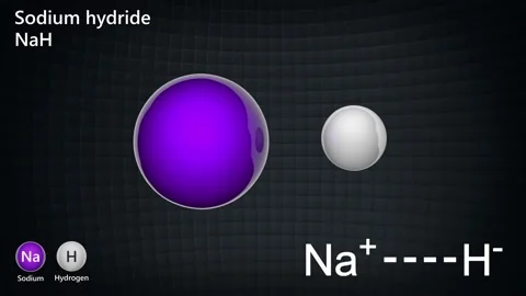 Sodium hydride (NaH). Seamless loop. Stock Footage 153839840