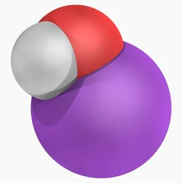 Sodium hydroxide molecule Stock Illustration