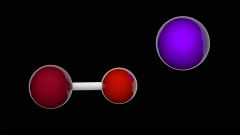 Sodium hypobromite (NaBrO). Seamless loop. RGB + Alpha (Transparent) channel. Video stock 153802993